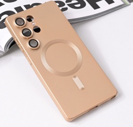 Futrola Magsafe Chrome za Samsung Galaxy S25 Ultra zlatna