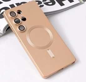 Futrola Magsafe Chrome za Samsung Galaxy S25 Ultra zlatna