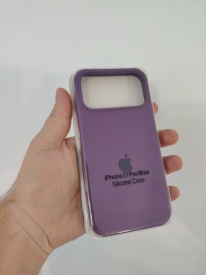 Futrola za iPhone 17 Pro Max silikonska Logo ljubicasta