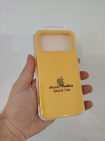 Futrola za iPhone 17 Pro Max silikonska Logo zuta