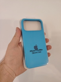 Futrola za iPhone 17 Pro Max silikonska Logo plava