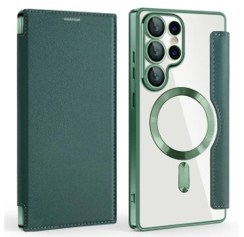 Futrola Magsafe Lux Bi Fold za Samsung Galaxy S25 Ultra zelena