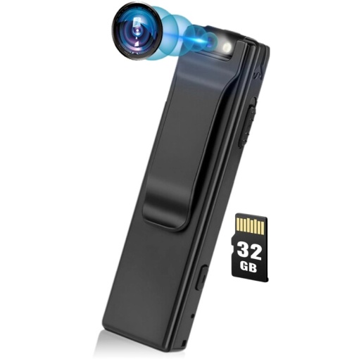 Камера за тяло iUni M8, 32GB, Диктофон, Детекция на Движение, Въртящ се на 90° обектив
