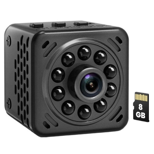 Мини Шпионска камера iUni IP34, Wi-Fi, 8GB, Full HD, аудио-видео, нощно виждане