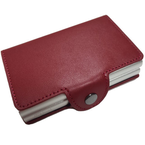 Портфейл iUni P3, RFID, слот за 12 карти, червен