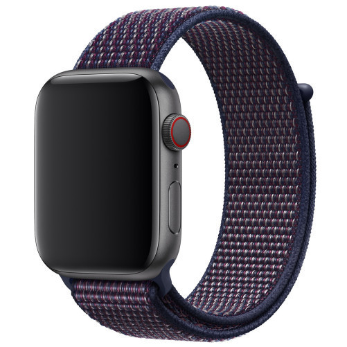 Каишка iUni Спортен Woven Strap за Apple Watch 1/2/3/4/5/6/7 40 мм Найлон Midnight Лилав