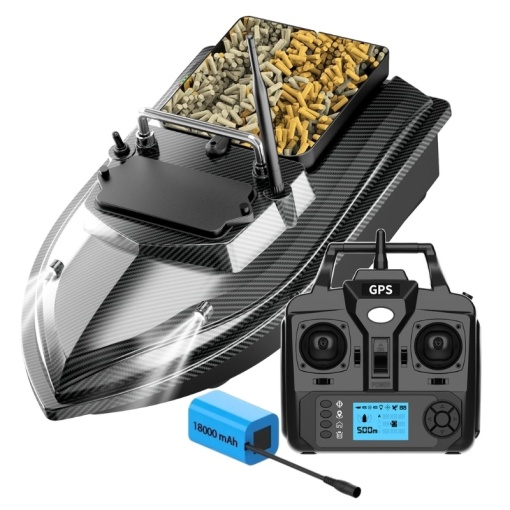 Лодка за риболовна стръв iUni V060, GPS, 18000mAh, 500m, 2kg, 10km/h, 2.4GHz дистанционно управление