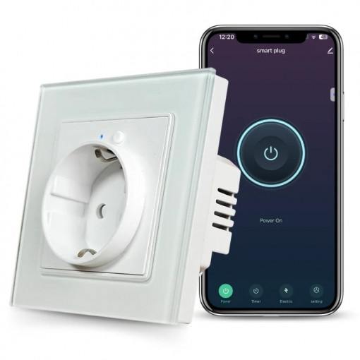 iUni SS1 Smart Socket, WiFi, 16A, мониторинг на потреблението, Smart Life / Tuya APP, съвместим с Alexa/Google Assistant