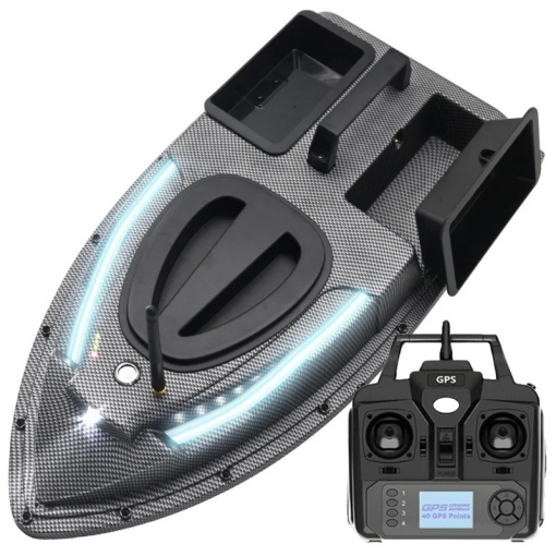 Лодка за риболовна стръв iUni V900, GPS, 2 резервоара, капацитет 1.5кг, 500m, 5200mAh, 6km/h, 2.4GHz дистанционно управление