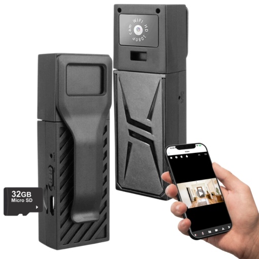 iUni M7 камера за тяло, 32GB, Wi-Fi, 4K изглед, нощно виждане, сензор за движение