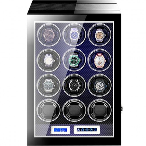 iUni Watch Winder, луксозен часовник за навиване 12 Carbon