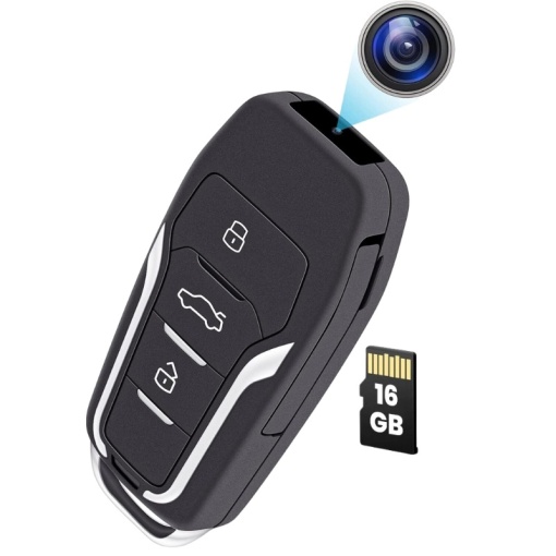 Ключ за кола с шпионска камера iUni RMS25, 16GB, Full HD, детекция на движение, снимка, видео