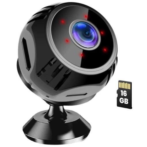 iUni W8 Мини шпионска камера, Wi-Fi, 16GB, Full HD изглед, сензор за движение, нощно виждане