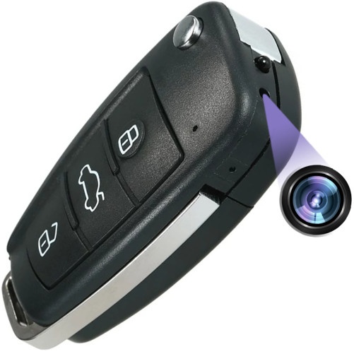 Ключове за кола iUni SpyCam RMS23, HD Шпионска камера, Нощно виждане, Сензор за движение, Фотография, Видео