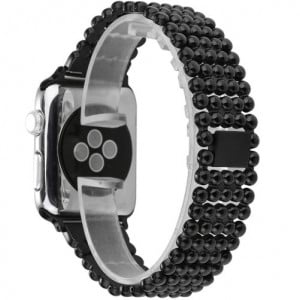 Λουράκι iUni Luxury για Apple Watch 1/2/3/4/5/6/7 38 mm Από ατσάλι Μαύρο - Img 2