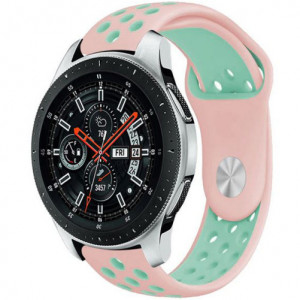 Каишка iUni Спортен 22 мм за Gear S3 Силикон Розов/Син - Img 1