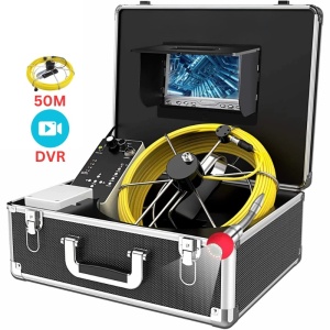 Канализационен контролен ендоскоп, 50 метра, iUni ICT5, DVR Видео Запис, Диспей 7 inch - Img 1