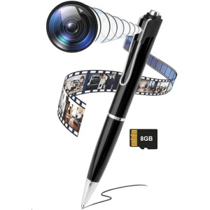 Мини камера iUni W9 Химикалка, Full HD, 8GB MicroSD Карта, Аудио-Видео Запис, Фотография