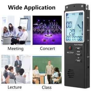 Мини професионален диктофон iUni SpyMic REP06, 8 GB вътрешна памет, MP3 Player - Img 2