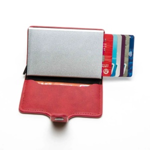Портфейл iUni P2, RFID, слот за 6 карти, Бургундия - Img 9