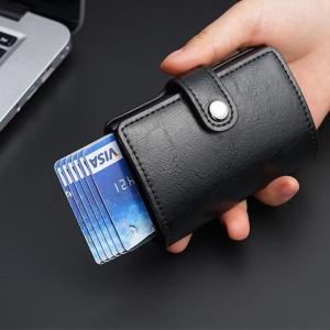 Портфейл iUni P2, RFID, слот за 6 карти, черен - Img 3