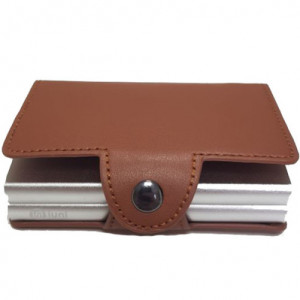 Портфейл RFID iUni P3, слот за 12 карти, кафяв - Img 7