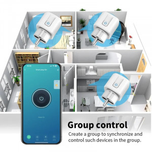 Умен контакт iUni PS1, 16A, WiFi, мониторинг на потреблението, Smart Life / Tuya APP, съвместим с Alexa/Google Assistant - Img 8