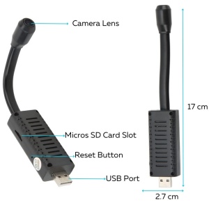 Шпионска камера iUni A12, Wi-Fi, 8GB, HD, сензор за движение, аларма, аудио-видео - Img 9