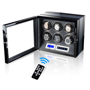 Doos voor zelfopwindende horloges iUni Luxury Watch Winder 6, kleur: carbon - Img 3
