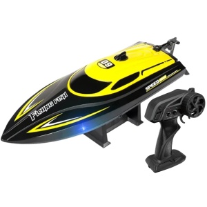 iUni HJ812 Remote-Controlled Boat, RC racing speedboat, 25 km/h, 2.4 GHz, Yellow