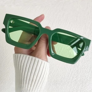iUni iEye Ретро квадратни слънчеви очила, UV400, зелени - Img 3