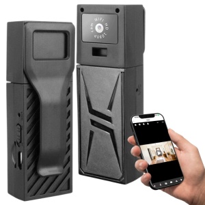 iUni M7 bodycam, wifi, 4K-weergave, MicroSD-kaartsleuf, liveweergave op de telefoon