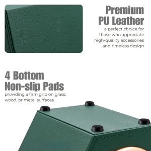 iUni Opwinddoos voor automatische horloges, Watch Winder, Eco-leer, Groen - Img 7