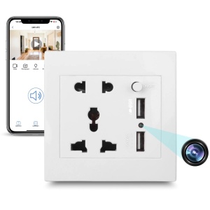 iUni PR2 spionagecamera, universele wandcontactdoos, wifi, 32 GB, Full HD, 2 USB-A-poorten - Img 10