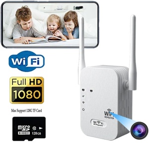 iUni RP1 Draadloze signaalversterker met spionagecamera, 16 GB, wifi, Full HD, bewegingssensor - Img 3