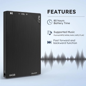 iUni V25 Mini Voice Recorder, 64GB internal memory, 80-hour battery life, MP3 player - Img 7