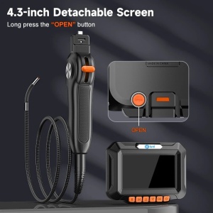 iUni VSP43-D Industriële auto-inspectiecamera, 180° draaibaar, bediening met joystick, 4,3" IPS-scherm, kabellengte 1,5 m, 1080P, 8 instelbare leds, 8,5 mm lens, waterdichtheid IP67, 3000 mAh - Img 3