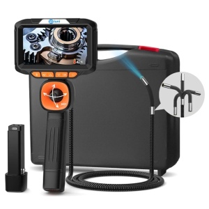 iUni VSP50 PRO Βιομηχανική κάμερα επιθεώρησης αυτοκινήτων, περιστροφή 720°, χειρισμός με χειριστήριο, οθόνη IPS 5", μήκος καλωδίου 1 m, ανάλυση 1080p, 6 ρυθμιζόμενα LED, φακός 6 mm, αδιάβροχη προστασία IP67, 4000mAh