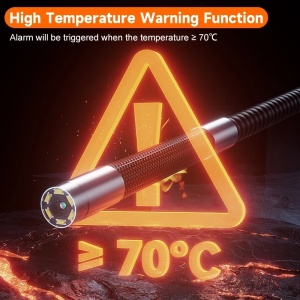 iUni VSP50 PRO Industriële auto-inspectiecamera, 720° draaibaar, bediening met joystick, 5" IPS-scherm, kabellengte 1 m, 1080p, 6 instelbare leds, 6 mm lens, IP67 waterdicht, 4000 mAh - Img 11