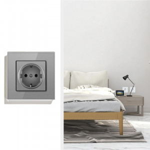iUni WS1-stekkerdoos van gehard glas, 16 A, zilverkleurig - Img 2