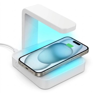 iUni X15 10 W wireless fast charger with UV-C sanitising function