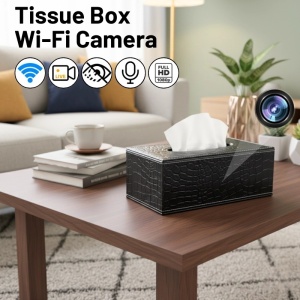 Spionagecamera in servethouder iUni IP73, wifi, 64 GB, Full HD, live bekijken via de telefoon - Img 2