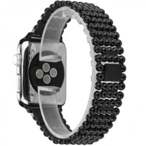 Λουράκι iUni Luxury για Apple Watch 1/2/3/4/5/6/7 44 mm Από ατσάλι Μαύρο