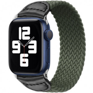Каишка iUni за Apple Watch 1/2/3/4/5/6/7, Braided Solo Loop, 40мм, Зелено - Img 2