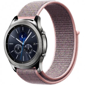 Каишка iUni Спортен 22 мм за Gear S3 Найлон Soft Розов - Img 1