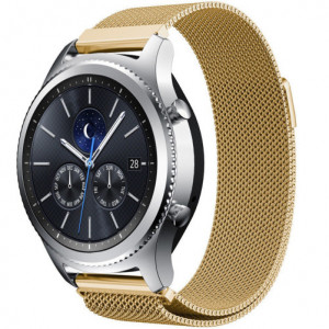 Каишка iUni Milanese Loop 22 мм за Gear S3 Стомана Златист - Img 3