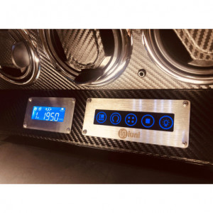 Кутия за самонавиващи се часовници iUni Luxury Watch Winder 6, цвят на въглероден - Img 4