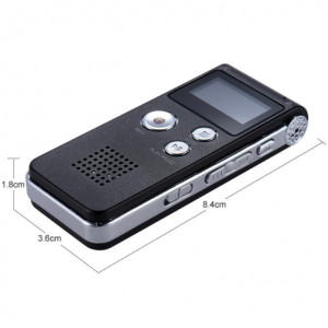 Мини професионален диктофон iUni SpyMic REP03, 8 GB вътрешна памет, MP3 Player - Img 12