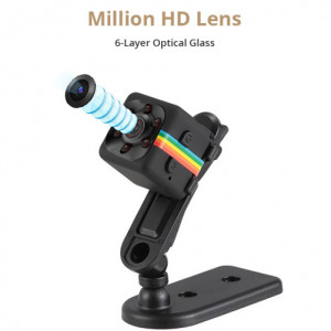 Мини Шпионска камера iUni SQ11, Full HD 1080p, Гласов-Видео, Нощно виждане, TV-Out, Черен - Img 9