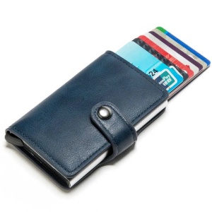 Портфейл iUni P2, RFID, слот за 6 карти, син - Img 1
